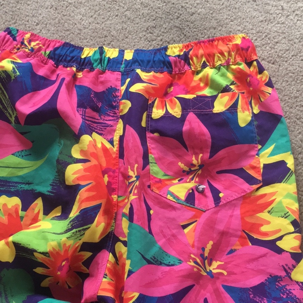 Great Asos Bright Tropical Swim Trunks